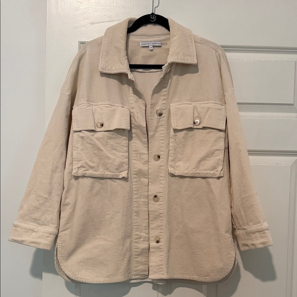 English Factory Corduroy Shacket - Size Medium